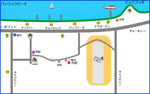 サムイ島　スキューバブルーワールド地図